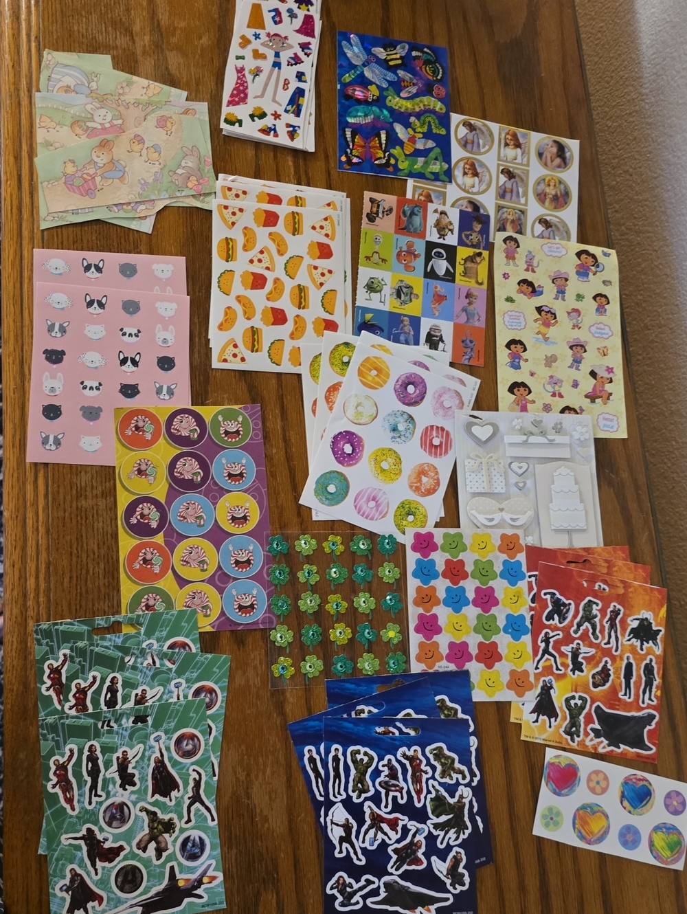 Assorted Pages of Stickers Vintage and New
